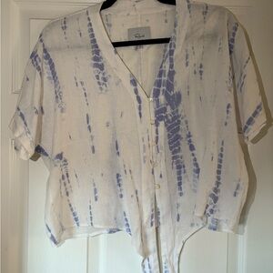 Rails Blue and White Button Down Shirt